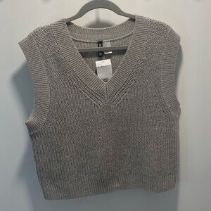 Divided Heather Gray V-Neck Sweater Vest